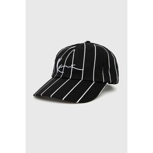 Bavlněná čepice Karl Kani černá barva, vzorovaná, KAHW01100102-black