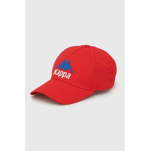 Bavlněná čepice Kappa červená barva, s aplikací