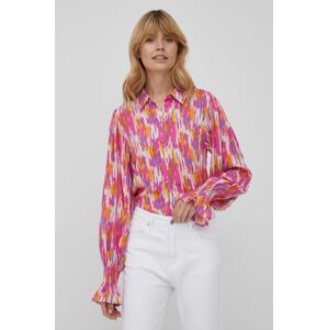 Košile Y.A.S dámská, růžová barva, regular, s klasickým límcem