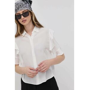 Košile The Kooples dámská, bílá barva, regular, s klasickým límcem