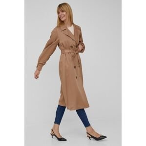 Trench kabát Y.A.S dámský, béžová barva, přechodný, dvouřadový