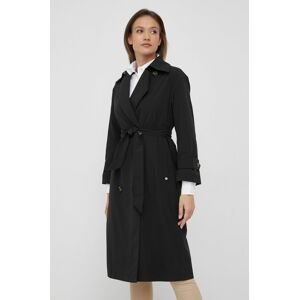 Trench kabát Pennyblack dámský, černá barva, přechodný, dvouřadový