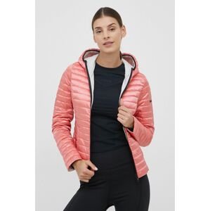 Péřová bunda RefrigiWear dámská, růžová barva, přechodná