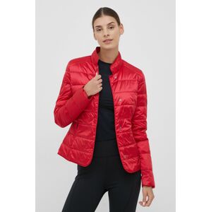 Péřová bunda RefrigiWear dámská, červená barva, přechodná