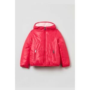Dětská oboustranná bunda OVS růžová barva