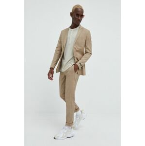 Oblek Premium by Jack&Jones béžová barva