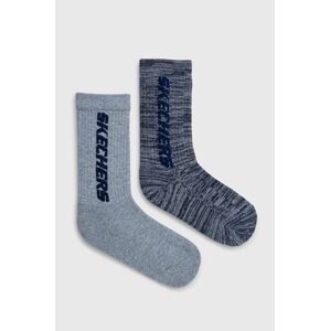 Dětské ponožky Skechers (2-pack) tmavomodrá barva
