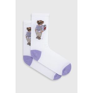 Ponožky Polo Ralph Lauren dámské, bílá barva