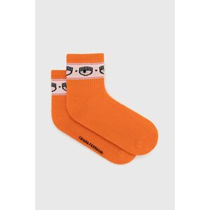 Ponožky Chiara Ferragni dámské, oranžová barva
