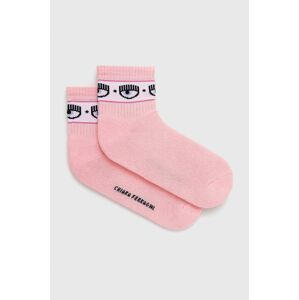 Ponožky Chiara Ferragni dámské, růžová barva