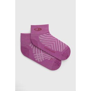 Ponožky Icebreaker Run+ Ultralight Mini dámské, růžová barva
