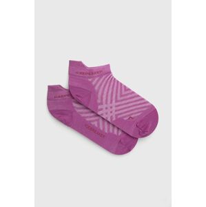 Ponožky Icebreaker Run+ Ultralight Micro dámské, růžová barva