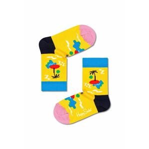 Dětské ponožky Happy Socks žlutá barva