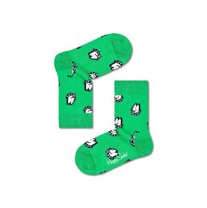 Dětské ponožky Happy Socks zelená barva