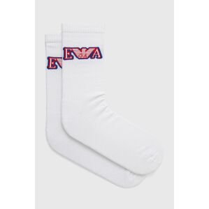 Ponožky Emporio Armani Underwear pánské, bílá barva