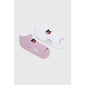 Ponožky Levi's pánské, růžová barva