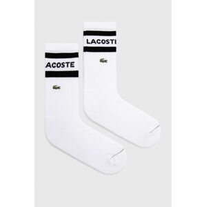 Ponožky Lacoste pánské, bílá barva