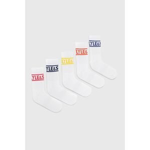Ponožky Lyle & Scott Ray pánské, bílá barva