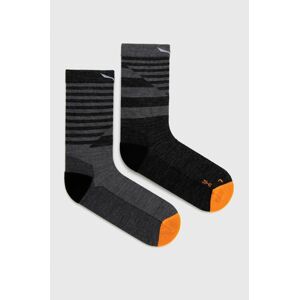 Ponožky Salewa Fanes Hybrid pánské, šedá barva