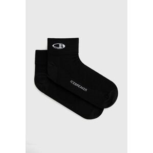 Ponožky Icebreaker Run+ Ultralight Mini pánské, černá barva