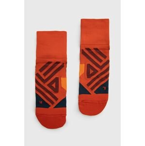 Ponožky On-running pánské, oranžová barva