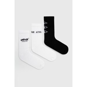 Ponožky Unfair Athletics 3-pak pánské, černá barva