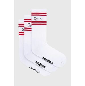 Ponožky Karl Kani bílá barva