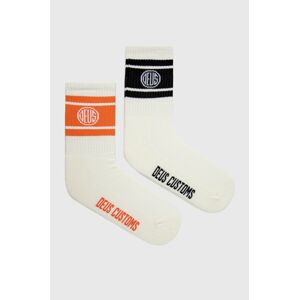 Ponožky Deus Ex Machina ( 2-pak) bílá barva