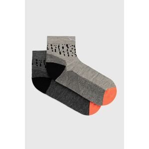 Ponožky ze směsi vlny Salewa šedá barva