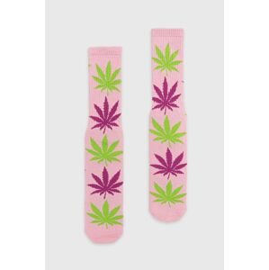 Ponožky HUF růžová barva
