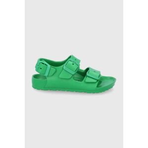 Dětské sandály Birkenstock zelená barva