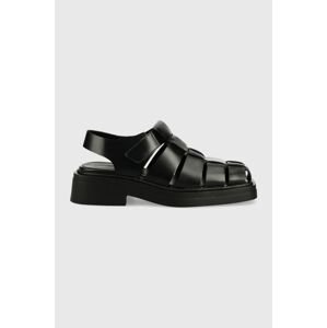 Kožené sandály Vagabond Shoemakers Eyra dámské, černá barva, na platformě