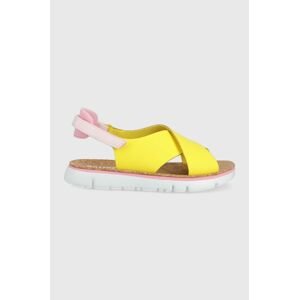 Kožené sandály Camper Oruga Sandal dámské, žlutá barva