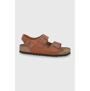 Kožené sandály Birkenstock Milano dámské, hnědá barva, 1019123-grng.brwn