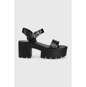 Sandály Truffle Collection Jaffa dámské, černá barva, na platformě