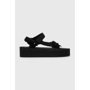 Sandály Truffle Collection Trek dámské, černá barva, na platformě