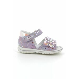Dětské kožené sandály Primigi fialová barva