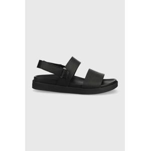 Kožené sandály Calvin Klein pánské, černá barva