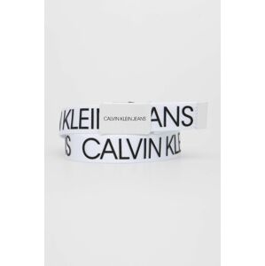Pásek Calvin Klein Jeans bílá barva
