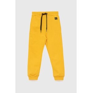 Dětské bavlněné kalhoty Birba&Trybeyond žlutá barva, hladké
