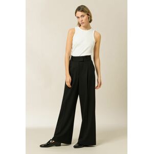 Kalhoty Ivy & Oak Marlene dámské, černá barva, široké, high waist