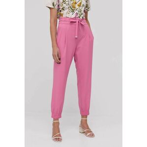 Kalhoty Marella dámské, růžová barva, jogger, high waist