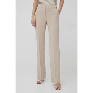 Kalhoty Pennyblack dámské, béžová barva, jednoduché, medium waist