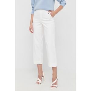 Kalhoty Spanx dámské, bílá barva, jednoduché, high waist