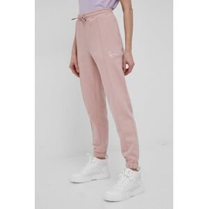 Kalhoty Karl Kani dámské, růžová barva, hladké