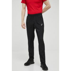 Běžecké kalhoty Asics pánské, černá barva