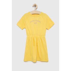 Dívčí šaty Kids Only žlutá barva, mini, jednoduchý