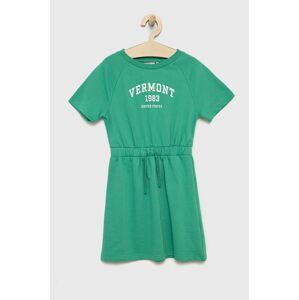 Dívčí šaty Kids Only zelená barva, mini, jednoduchý
