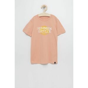 Dětské bavlněné tričko Jack & Jones růžová barva, s potiskem