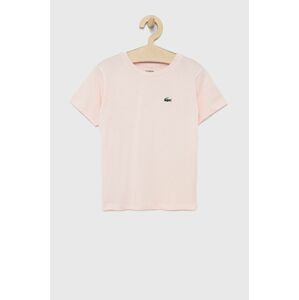 Dětské tričko Lacoste růžová barva